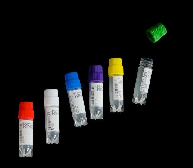 red, yellow, white, blue, purple, green Gamma Radiations Traditional Cryogenic Vials