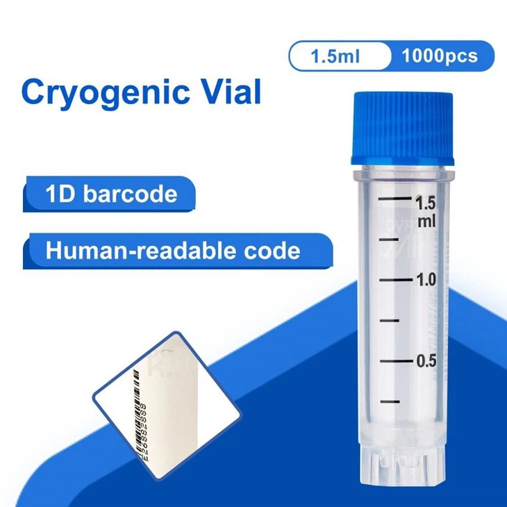 1.5 Ml External Thread Cryogenic Vials With Side Bardcode