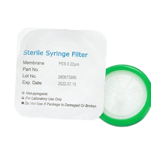 Non-pyrogenic 0.22/0.45 μm Pore Size Sterile Syringe Filters