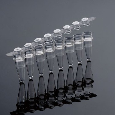 0.2ml PP 8-רצועת צינורות PCR לשימוש במעבדה