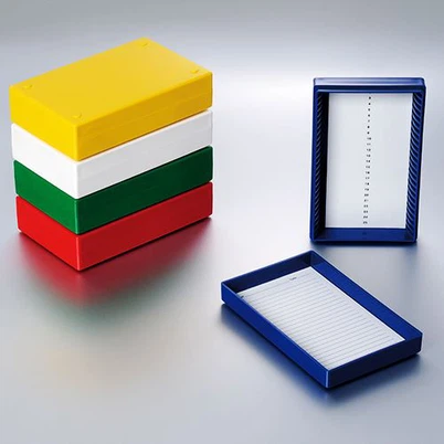 25-place 100-place קופסאות אחסון שקופיות לשימוש במעבדה