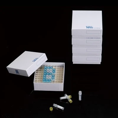 2 אינץ' 81well נייר קופסא Cryobox עבור Cryoviaal Tube Makrolon נייר מקפיא קופסא Cryoviaal Tube